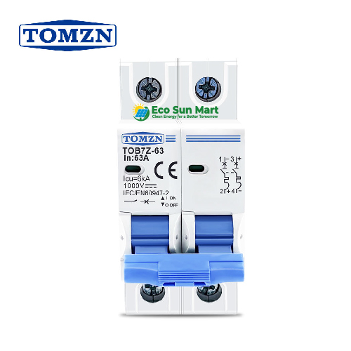 TOMZN-TOB7Z-63-2P-DC-MCB-1000V-Miniature-Circuit-Breaker